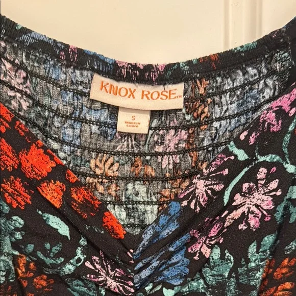 Knox Rose Blue and Red Long Sleeve Sundress - Picture 2 of 6